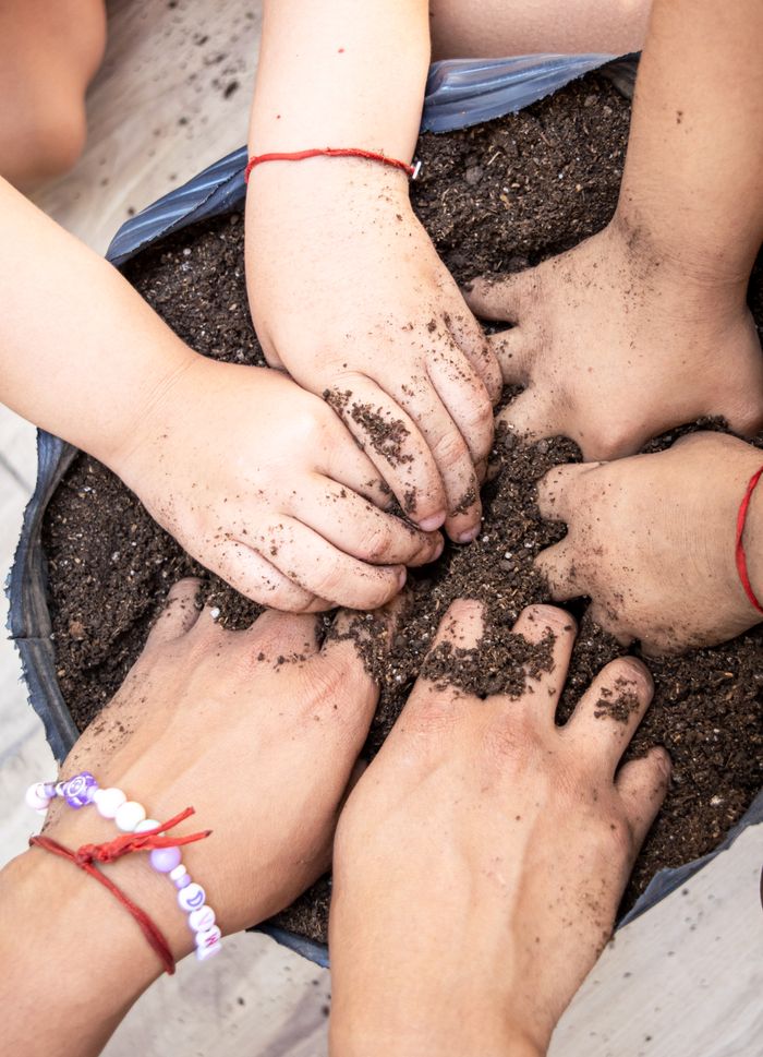 gallery-2 Hands of various ages digging in soil, symbolizing growth and teamwork.